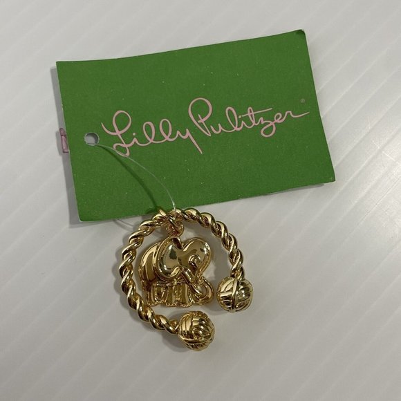 Lilly Pulitzer Accessories Nwt Lilly Pulitzer Gwp Gold Metallic Key